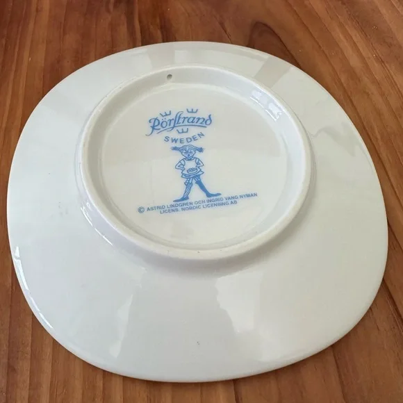 Vintage Rorstrand Sweden Wall Hanging Plate Astrid Lindgren Pipi Longstocking - Picture 2 of 3